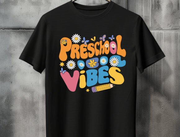 First Day of Preschool Vibes Only Png: A Retro Back-to-School Essential