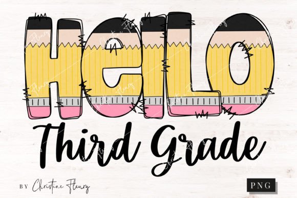 Hello Third Grade School PNG: A Creative Resource for Modern Design Needs