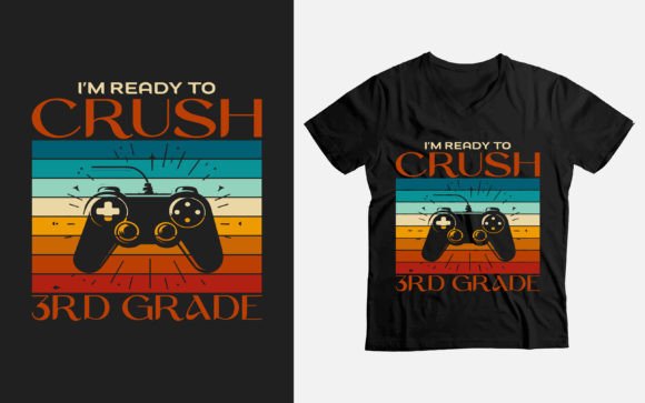 I'm Ready to Crush 3rd Grade Back to School Video Game Boys T-Shirt