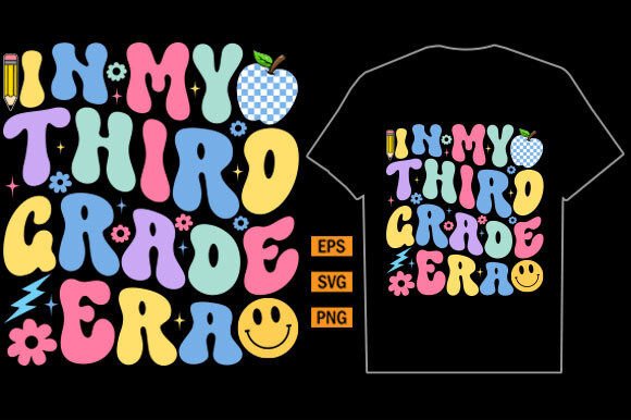 In My 3rd Grade Era Groovy T-Shirt: A Nostalgic Design for Modern Creators