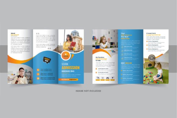 Kids School Admission Trifold Brochure