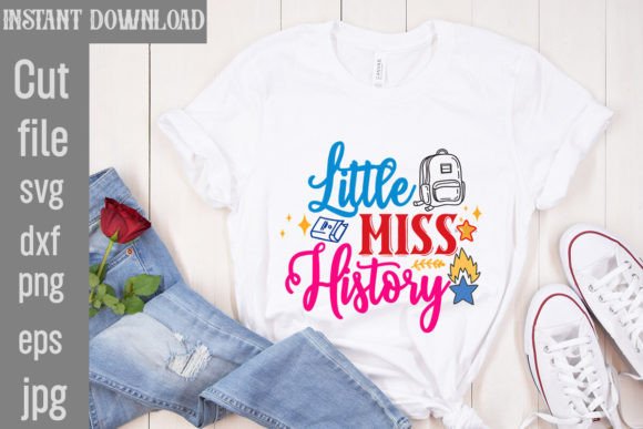 Little Miss History SVG Cut File