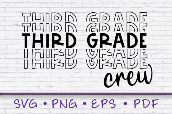 Third Grade Crew SVG for Creative Projects