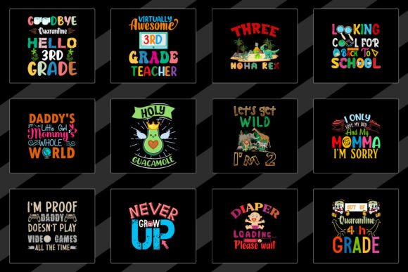 Typography T-Shirt Design Bundle